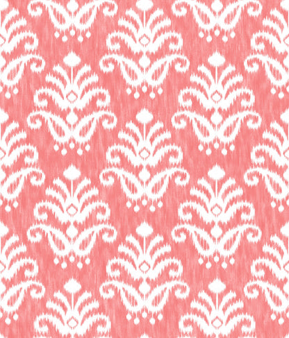 A-Street Prints Keaton Coral Medallion Wallpaper, 20.5-in by 33-ft