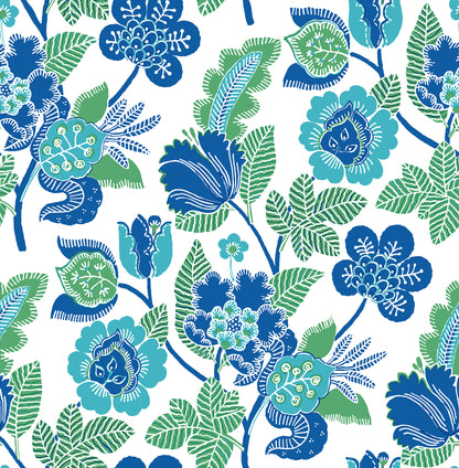 A-Street Prints Jana Green Jacobean Wallpaper, 20.5-in by 33-ft