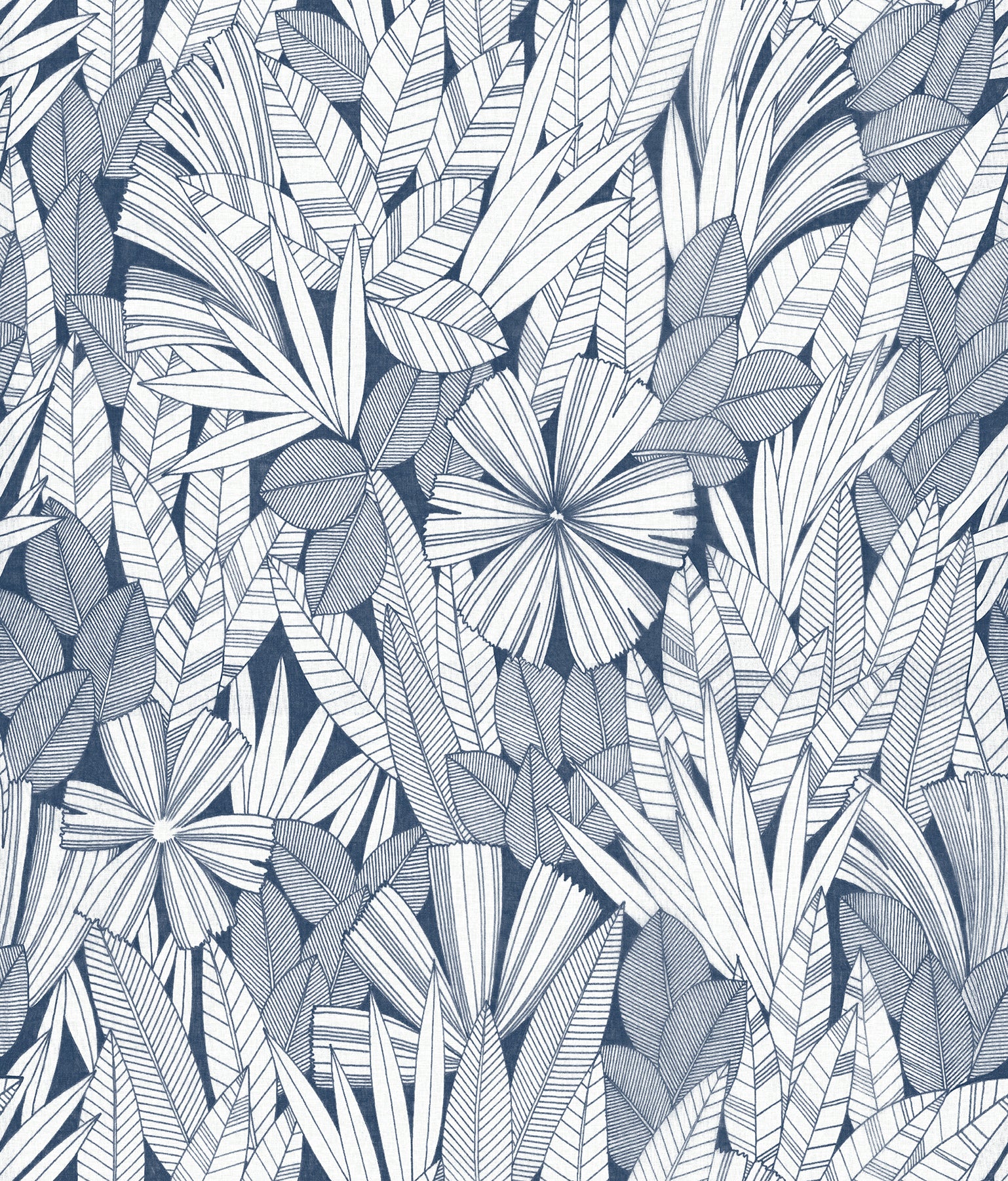 A-Street Prints Bannon Blue Leaves Wallpaper, 20.5-in by 33-ft