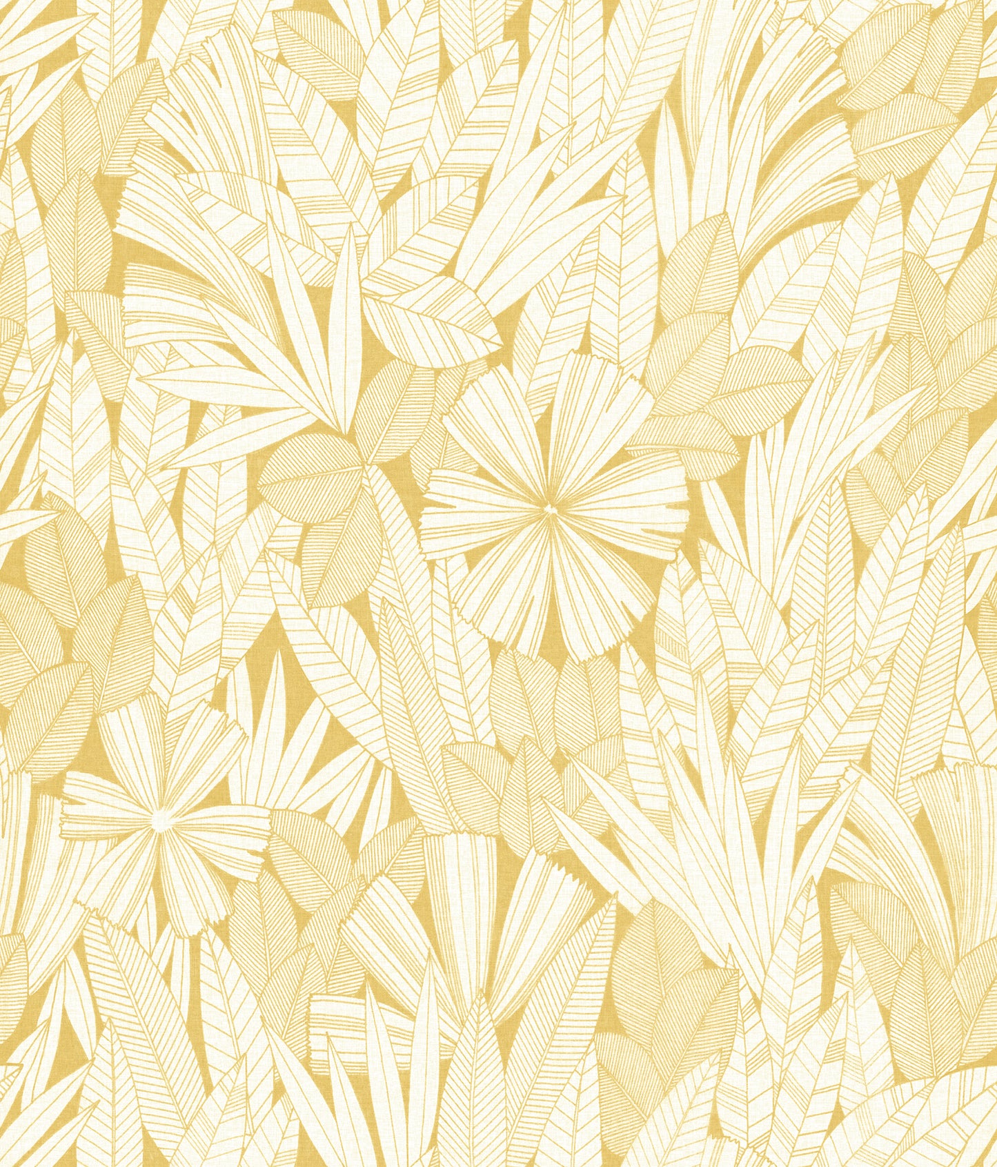 A-Street Prints Bannon Yellow Leaves Wallpaper, 20.5-in by 33-ft