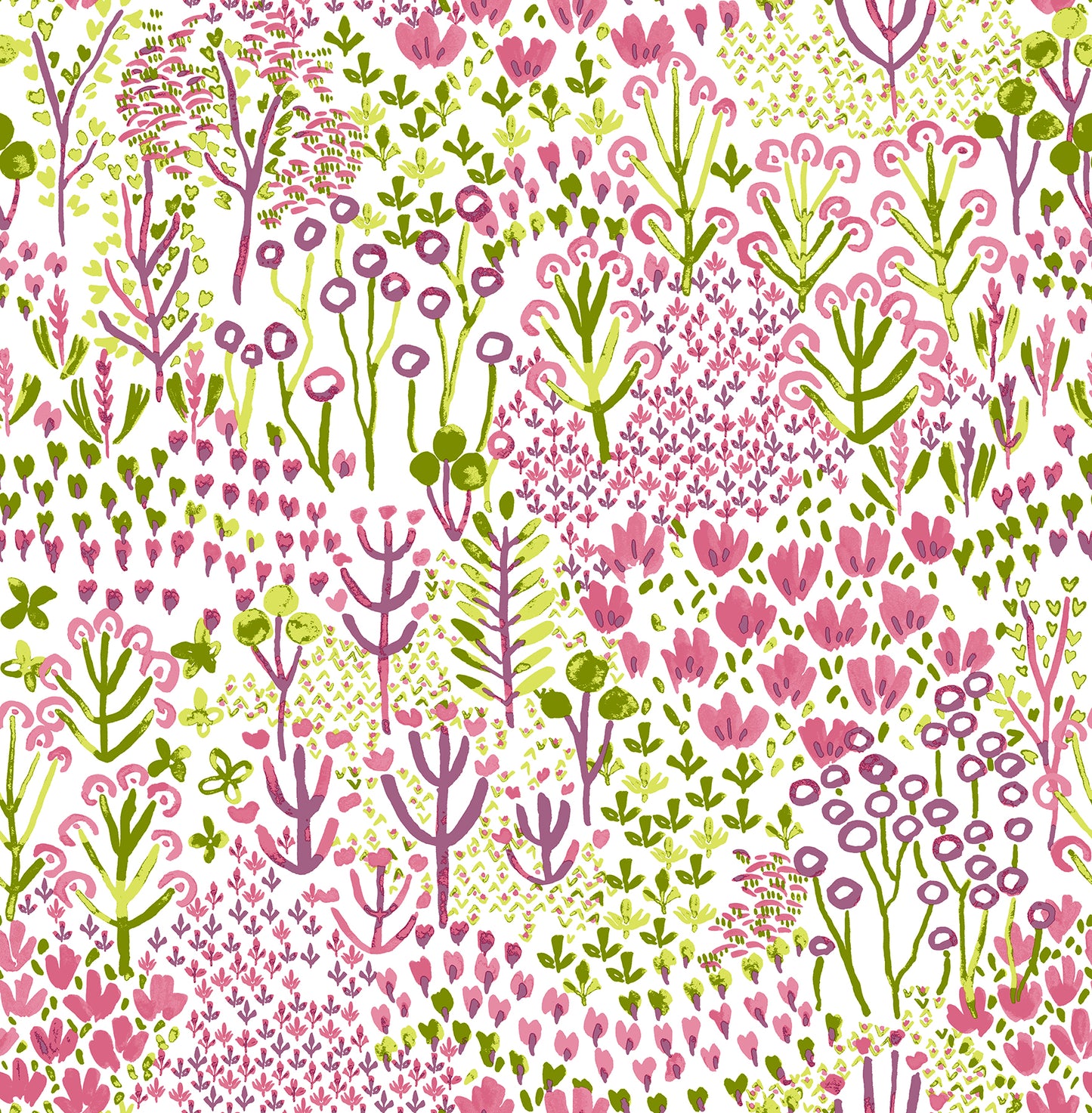 A-Street Prints Chilton Pink Wildflowers Wallpaper, 20.5-in by 33-ft