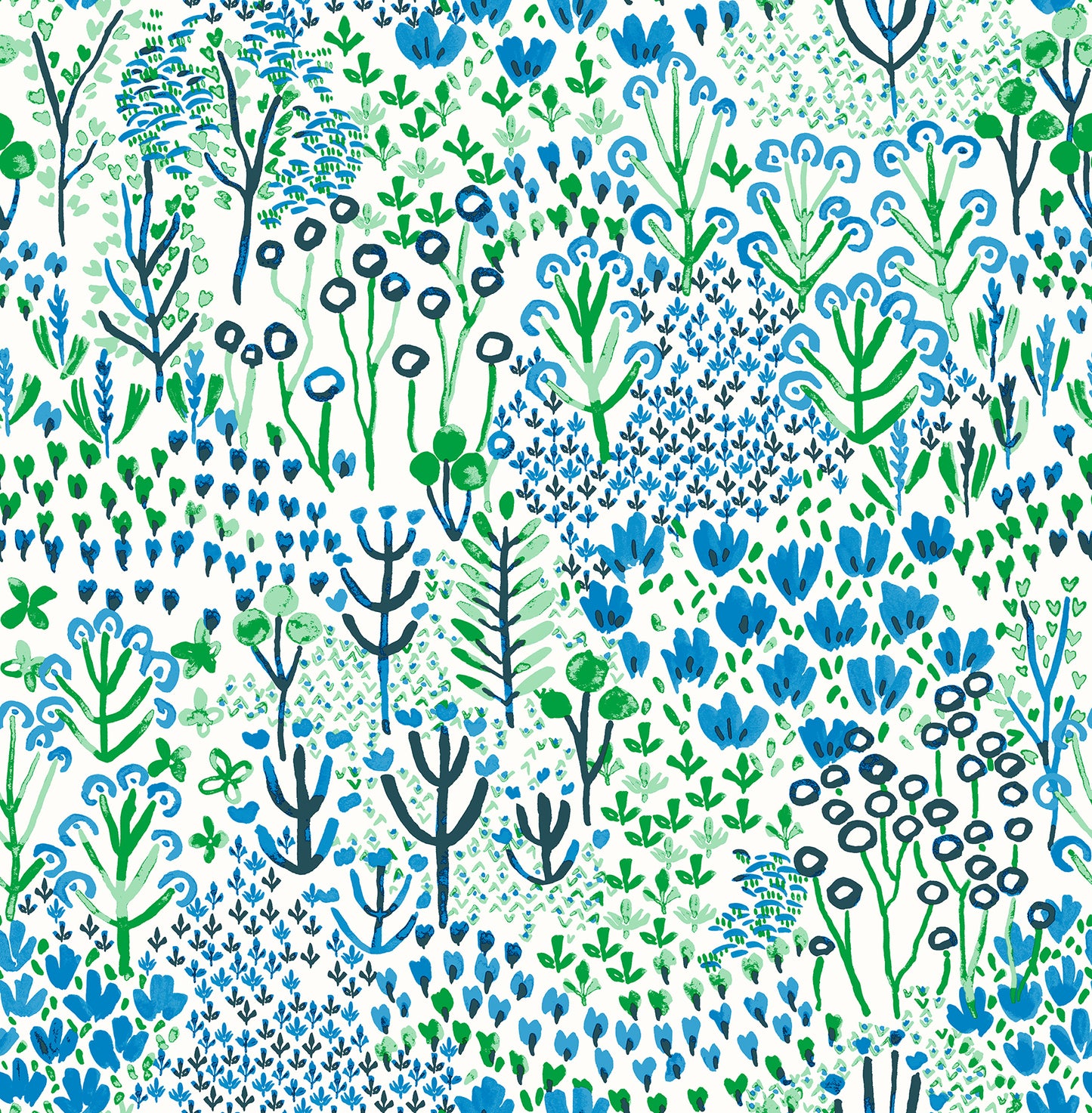 A-Street Prints Chilton Blue Wildflowers Wallpaper, 20.5-in by 33-ft