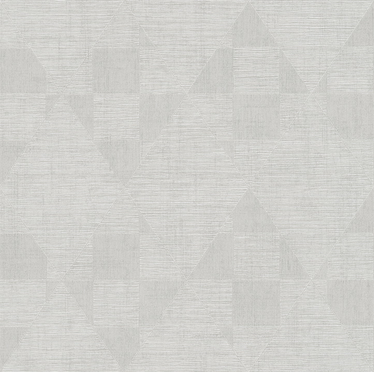 Advantage Wegener Silver Geometric Wallpaper, 20.9-in by 33-ft