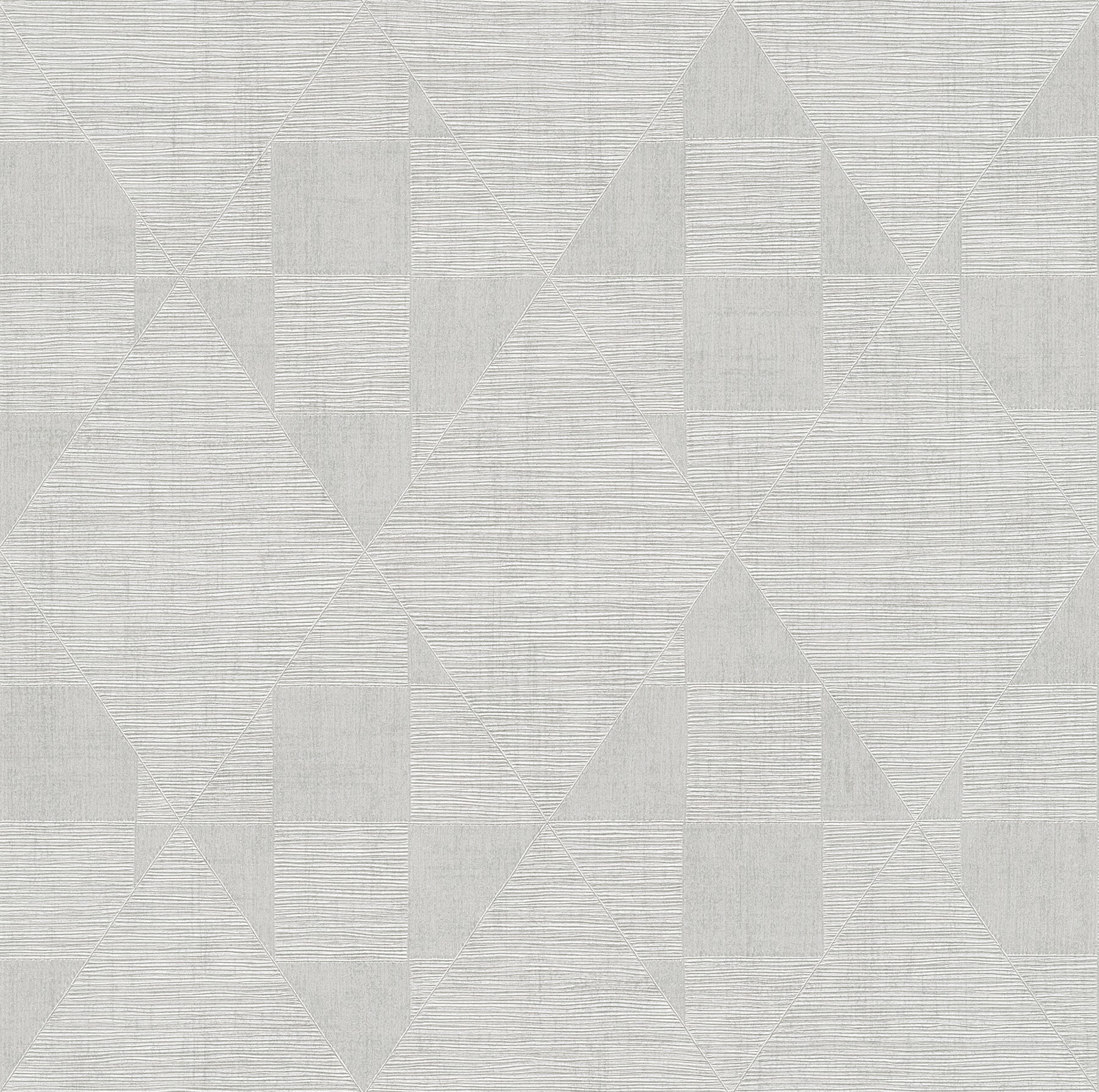 Advantage Wegener Silver Geometric Wallpaper, 20.9-in by 33-ft