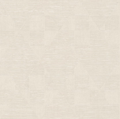 Advantage Wegener Ivory Geometric Wallpaper, 20.9-in by 33-ft