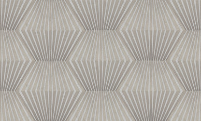 Advantage Lehnmann Taupe Geo Wallpaper, 20.9-in by 33-ft