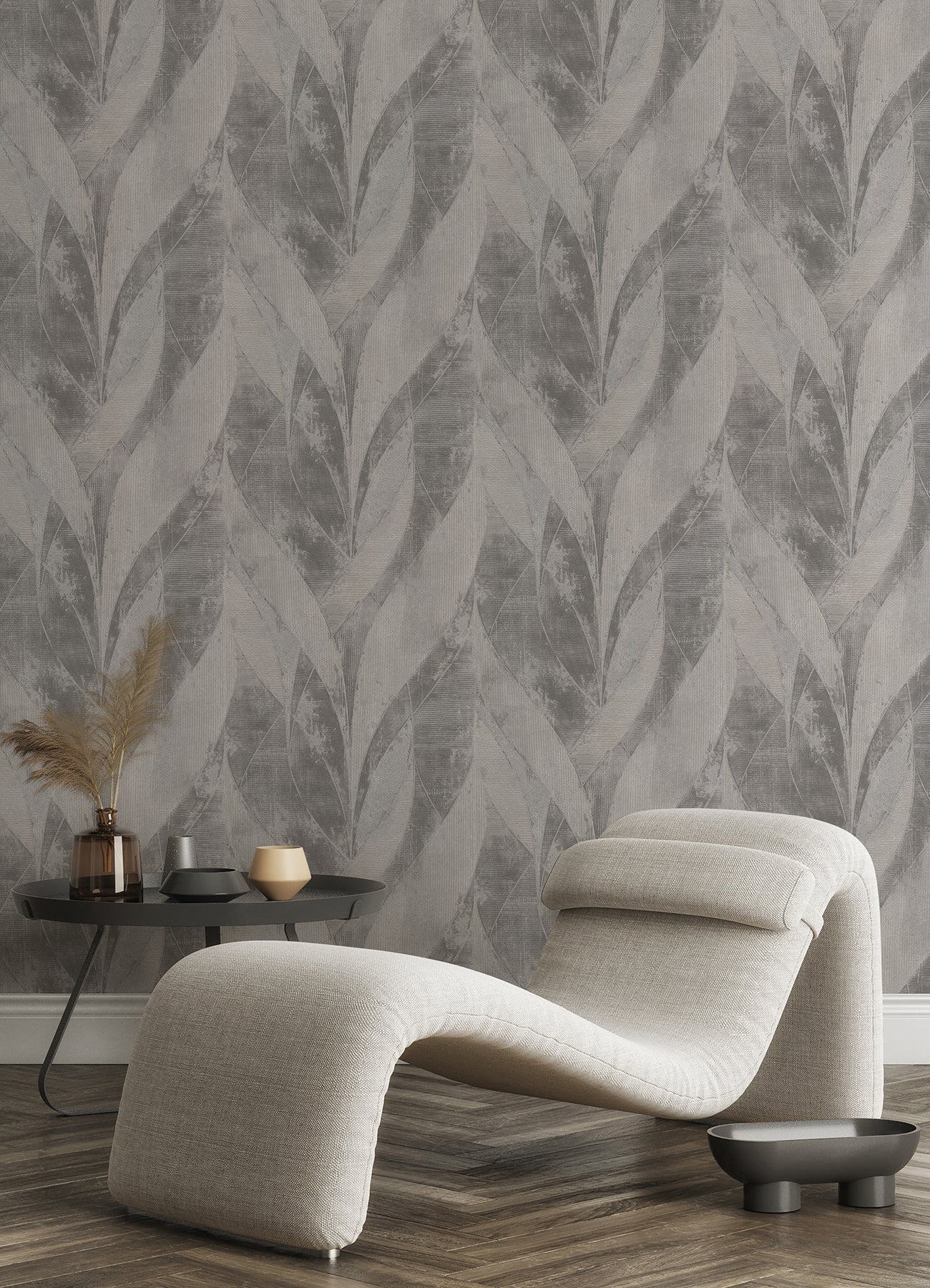 Advantage Blake Sterling Leaf Wallpaper, 20.9-in by 33-ft