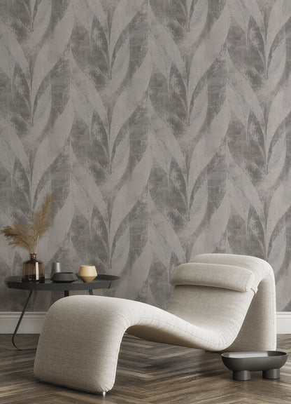 Advantage Blake Sterling Leaf Wallpaper, 20.9-in by 33-ft