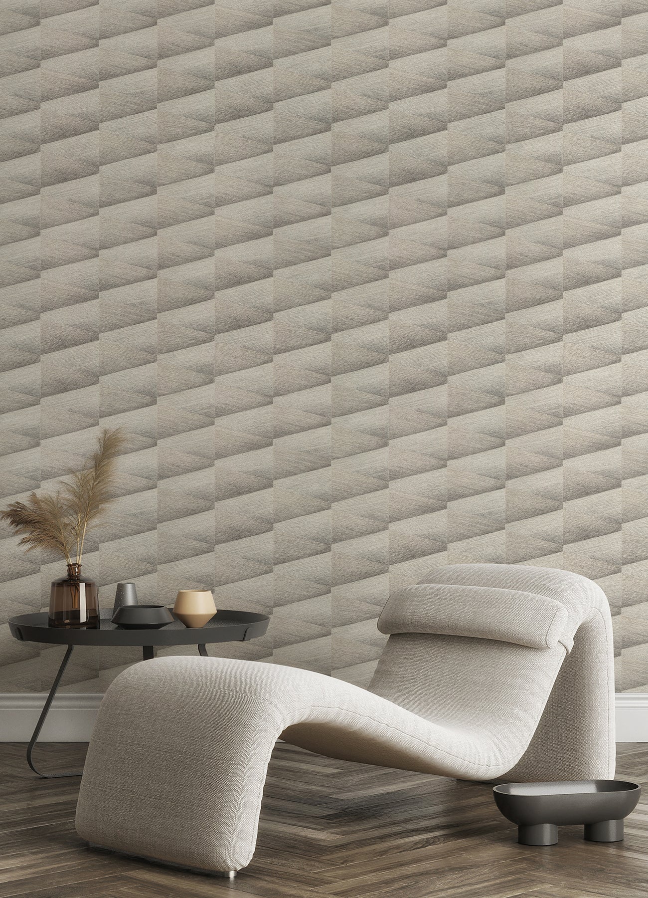 Advantage Shae Sterling Geo Wallpaper, 20.9-in by 33-ft