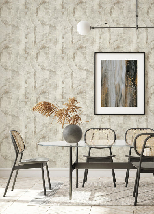 Advantage Abe Bone Geo Wallpaper, 20.9-in by 33-ft