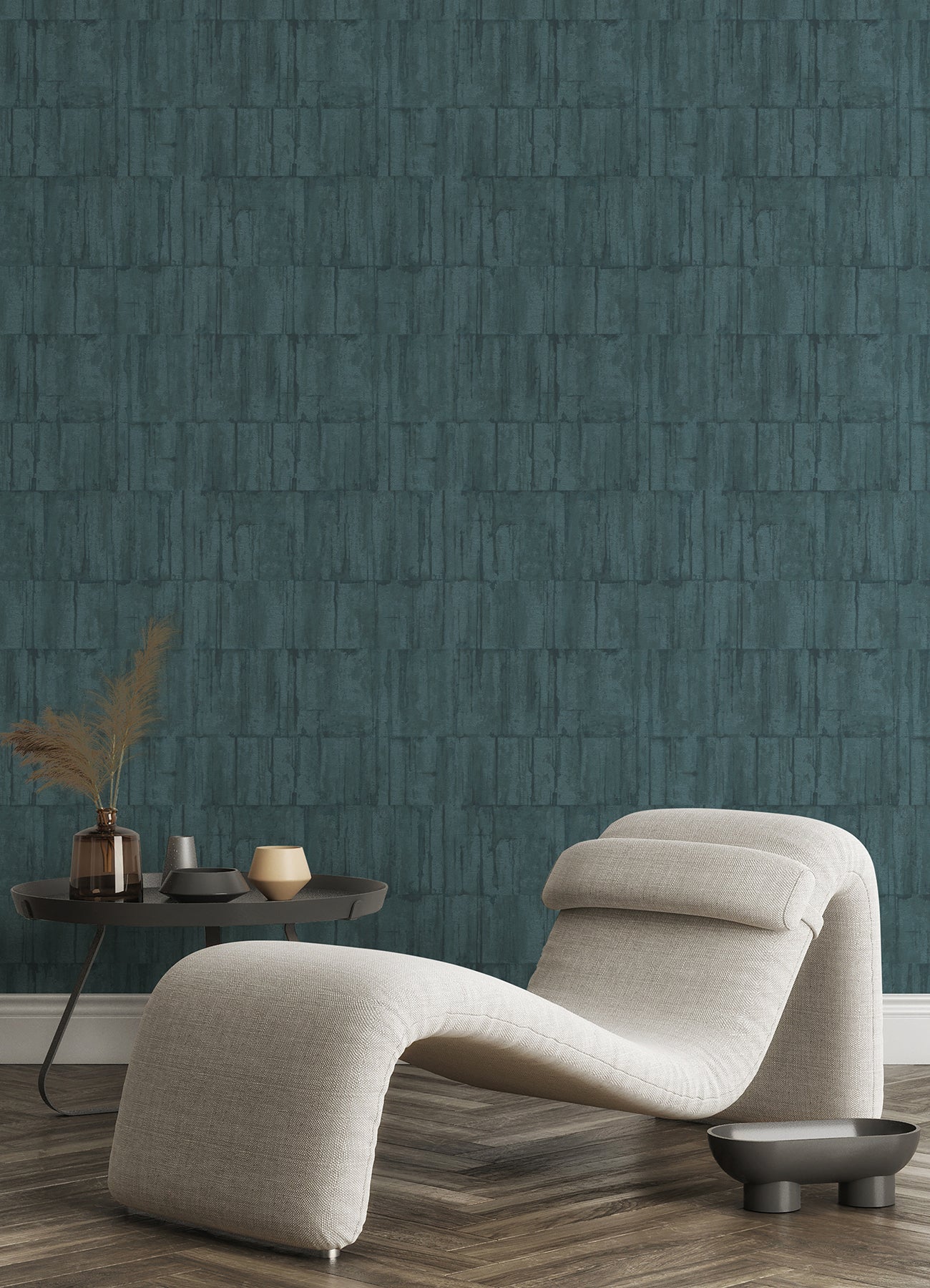 Advantage Buck Teal Horizontal Wallpaper, 20.9-in by 33-ft