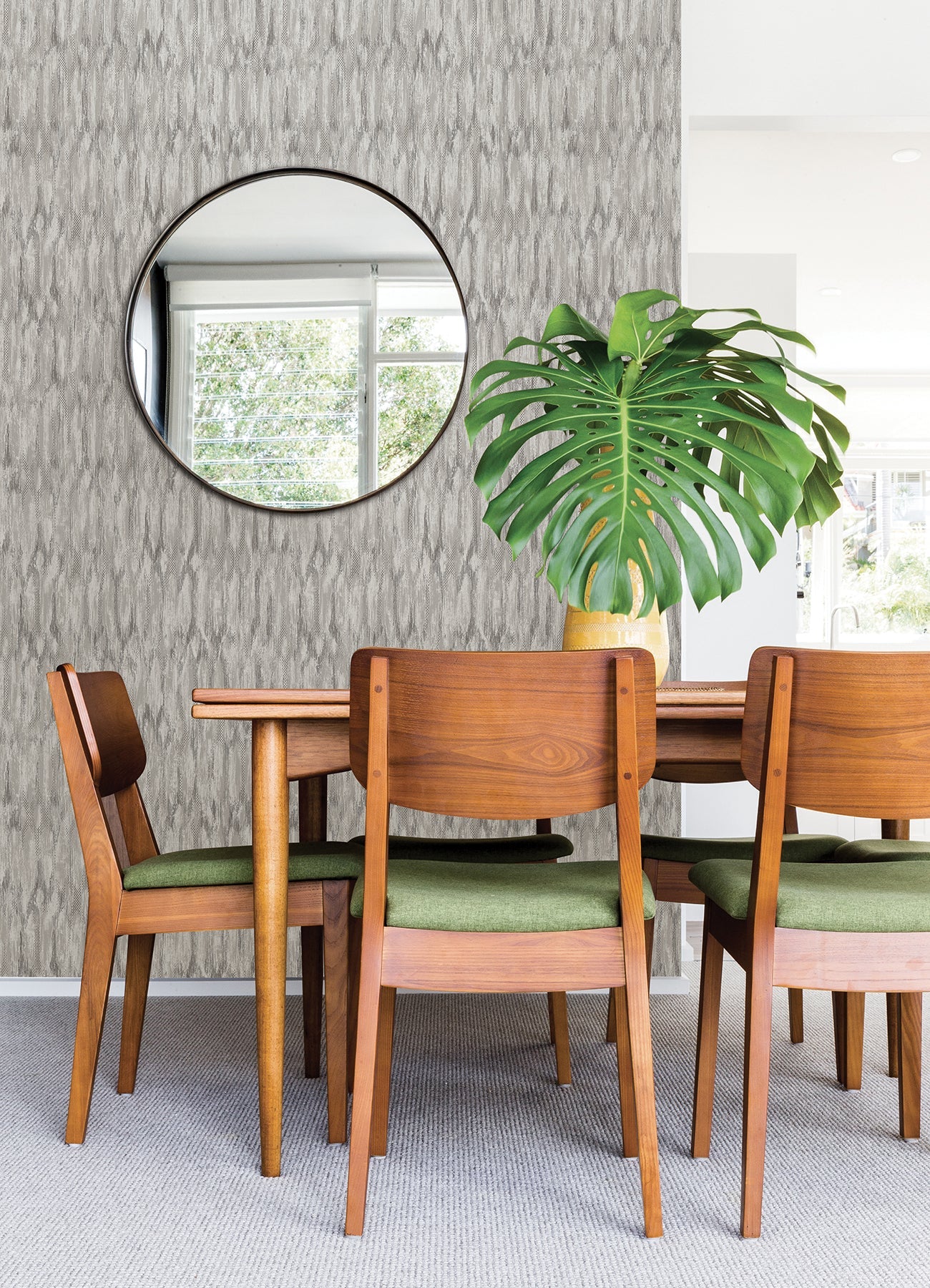 A-Street Prints Kintana Silver Abstract Trellis Wallpaper, 21-in by 33-ft