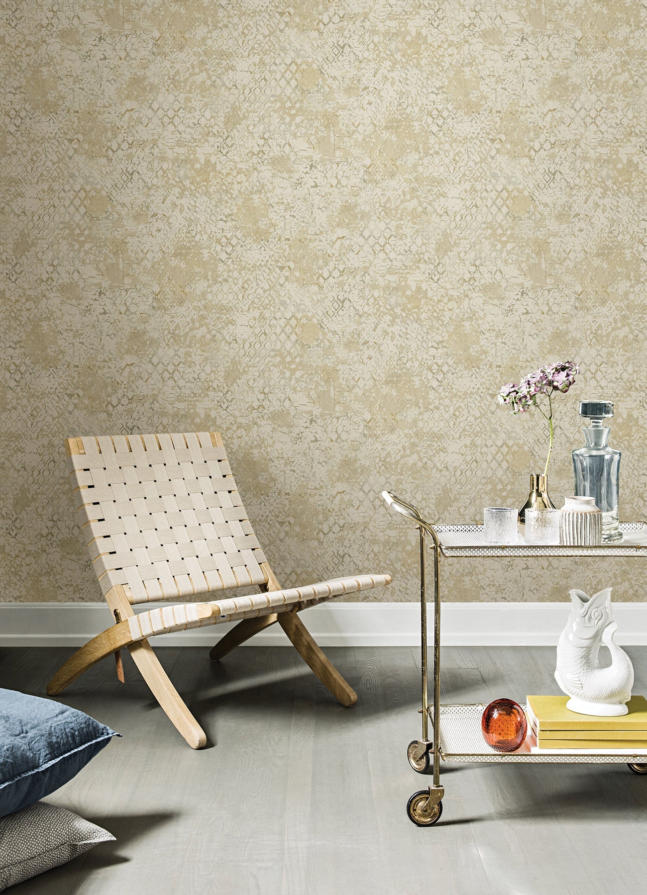 A-Street Prints Zilarra Taupe Abstract Snakeskin Wallpaper, 21-in by 33-ft