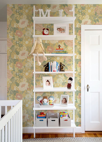 A-Street Prints V√§xa Butter Rabbits & Rosehips Wallpaper, 20.9-in by 33-ft