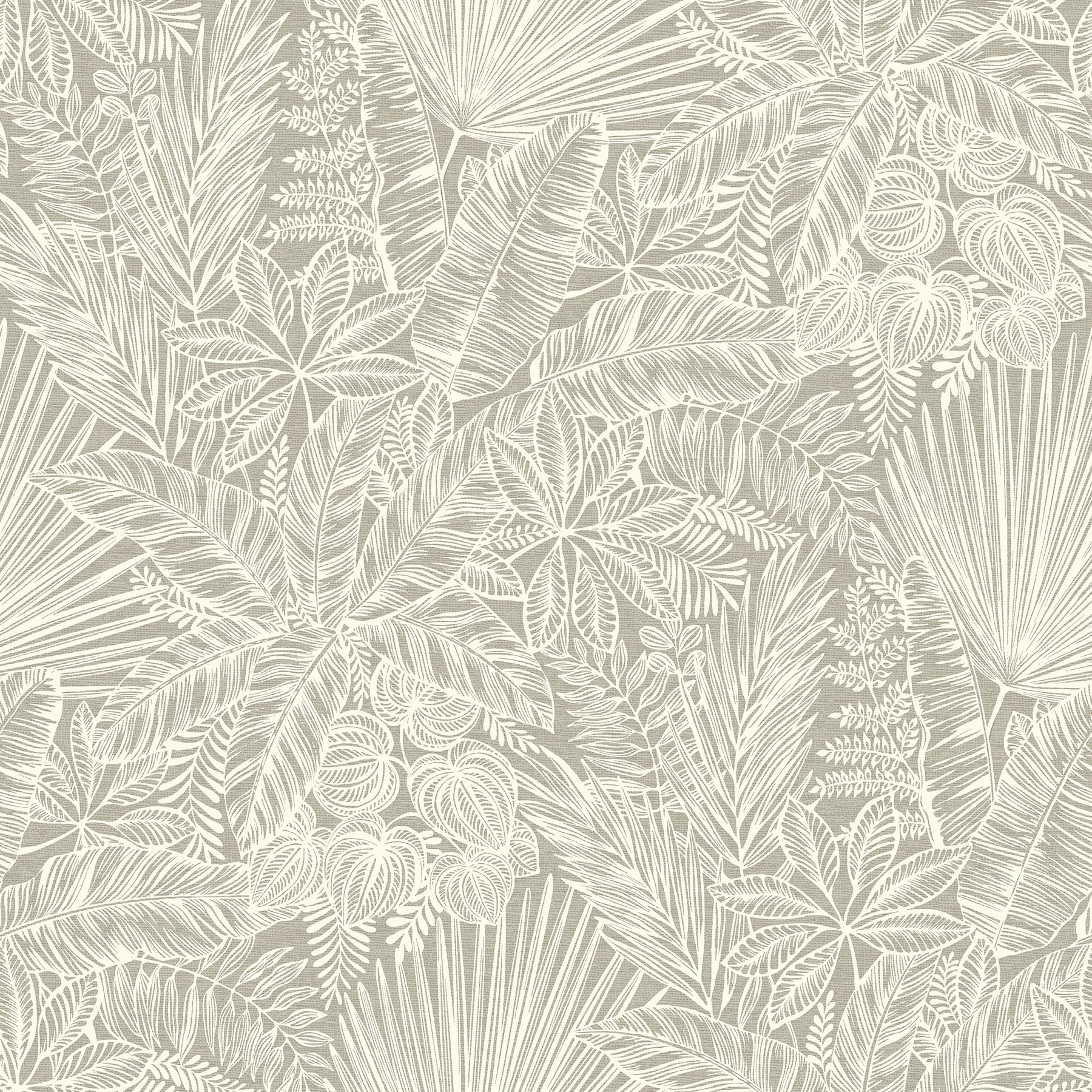 A-Street Prints Vita Light Brown Botanical Wallpaper, 20.5-in by 33-ft