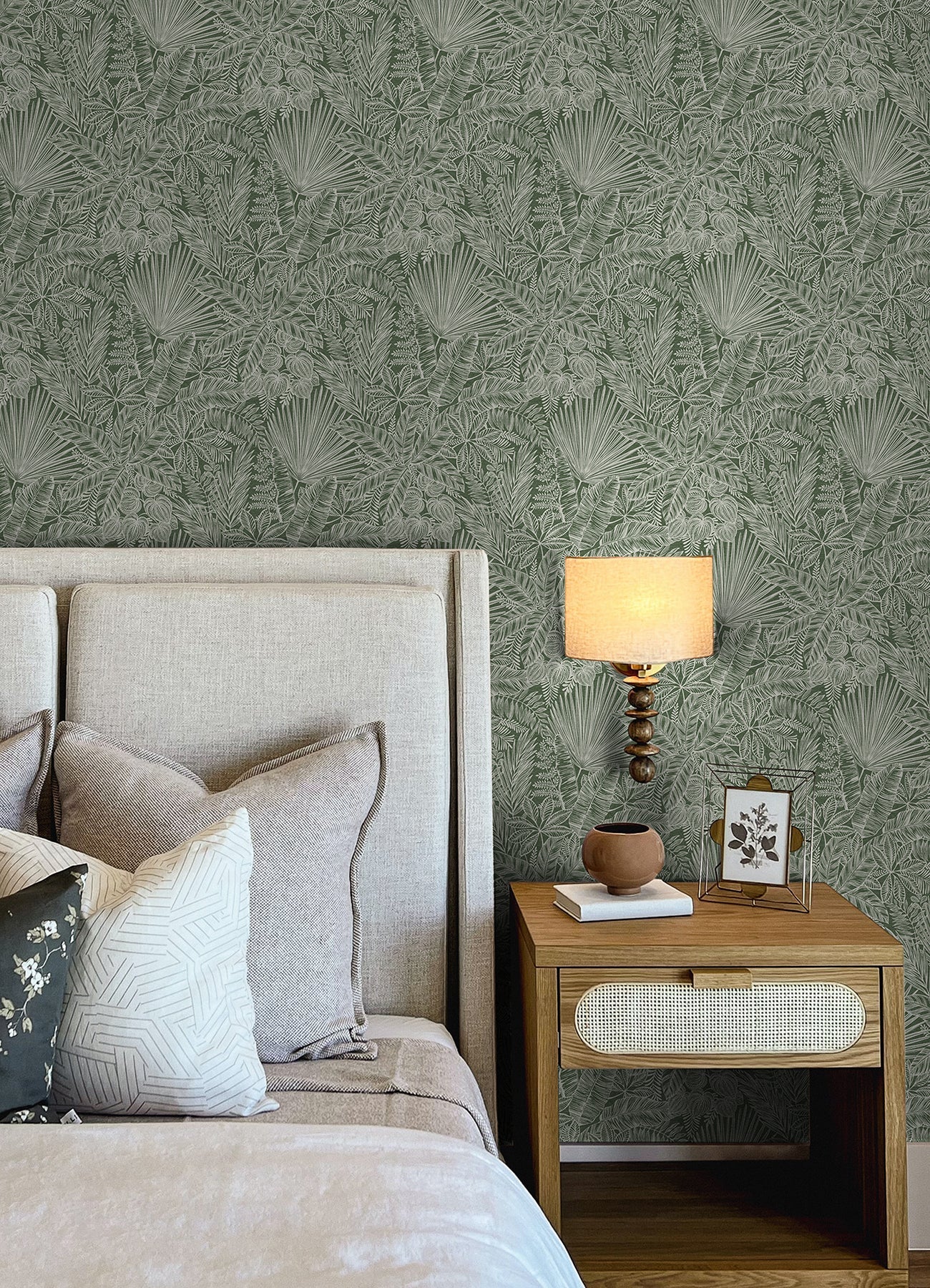 A-Street Prints Vita Green Botanical Wallpaper, 20.5-in by 33-ft