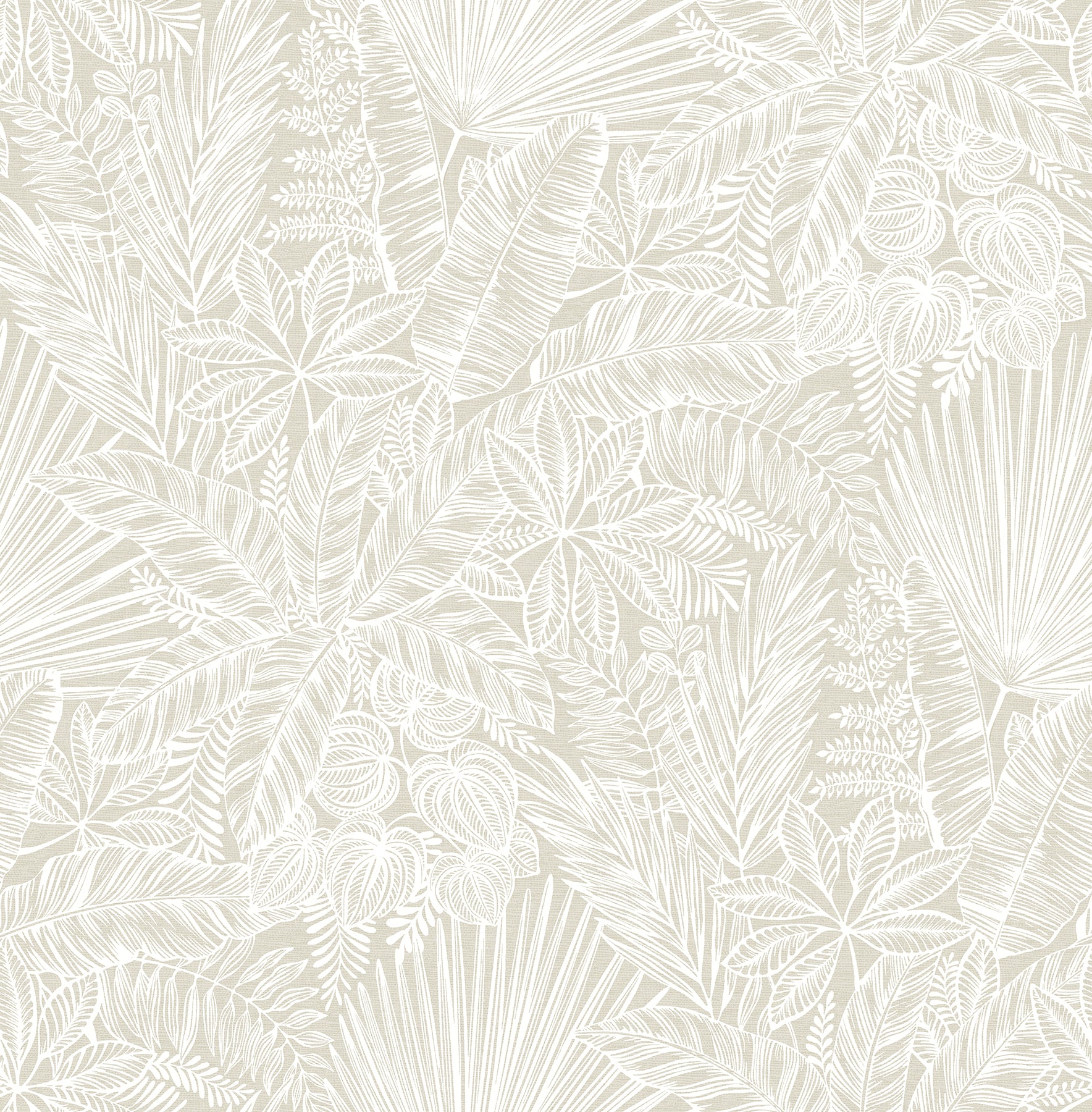 A-Street Prints Vita Off-White Botanical Wallpaper, 20.5-in by 33-ft