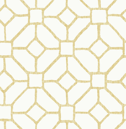 A-Street Prints Addis Gold Trellis Wallpaper, 20.5-in by 33-ft