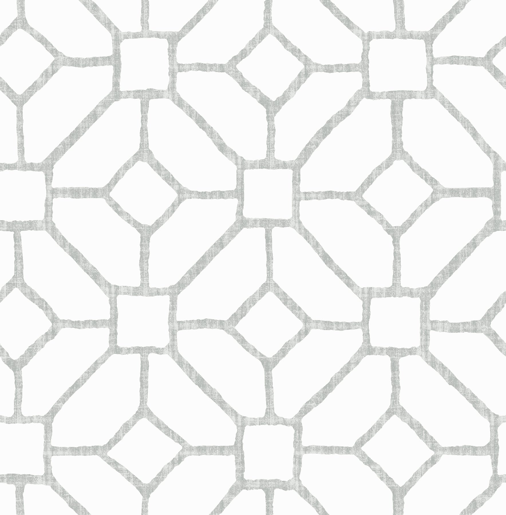 A-Street Prints Addis Grey Trellis Wallpaper, 20.5-in by 33-ft