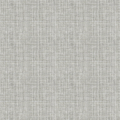 A-Street Prints Kantera Grey Fabric Texture Wallpaper, 20.5-in by 33-ft