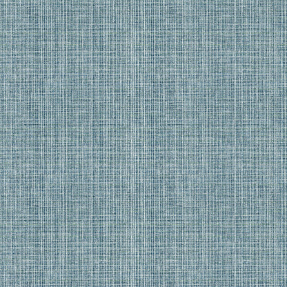 A-Street Prints Kantera Blue Fabric Texture Wallpaper, 20.5-in by 33-ft