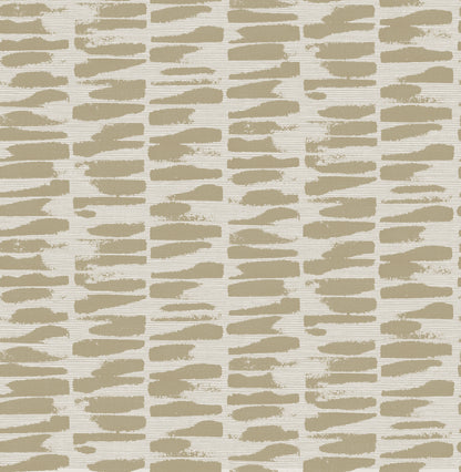 A-Street Prints Myrtle Gold Abstract Stripe Wallpaper, 20.5-in by 33-ft