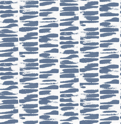 A-Street Prints Myrtle Indigo Abstract Stripe Wallpaper, 20.5-in by 33-ft