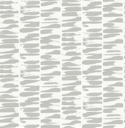 A-Street Prints Myrtle Grey Abstract Stripe Wallpaper, 20.5-in by 33-ft