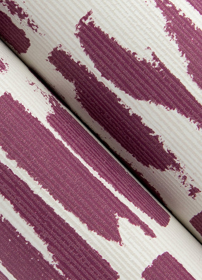 A-Street Prints Myrtle Purple Abstract Stripe Wallpaper, 20.5-in by 33-ft