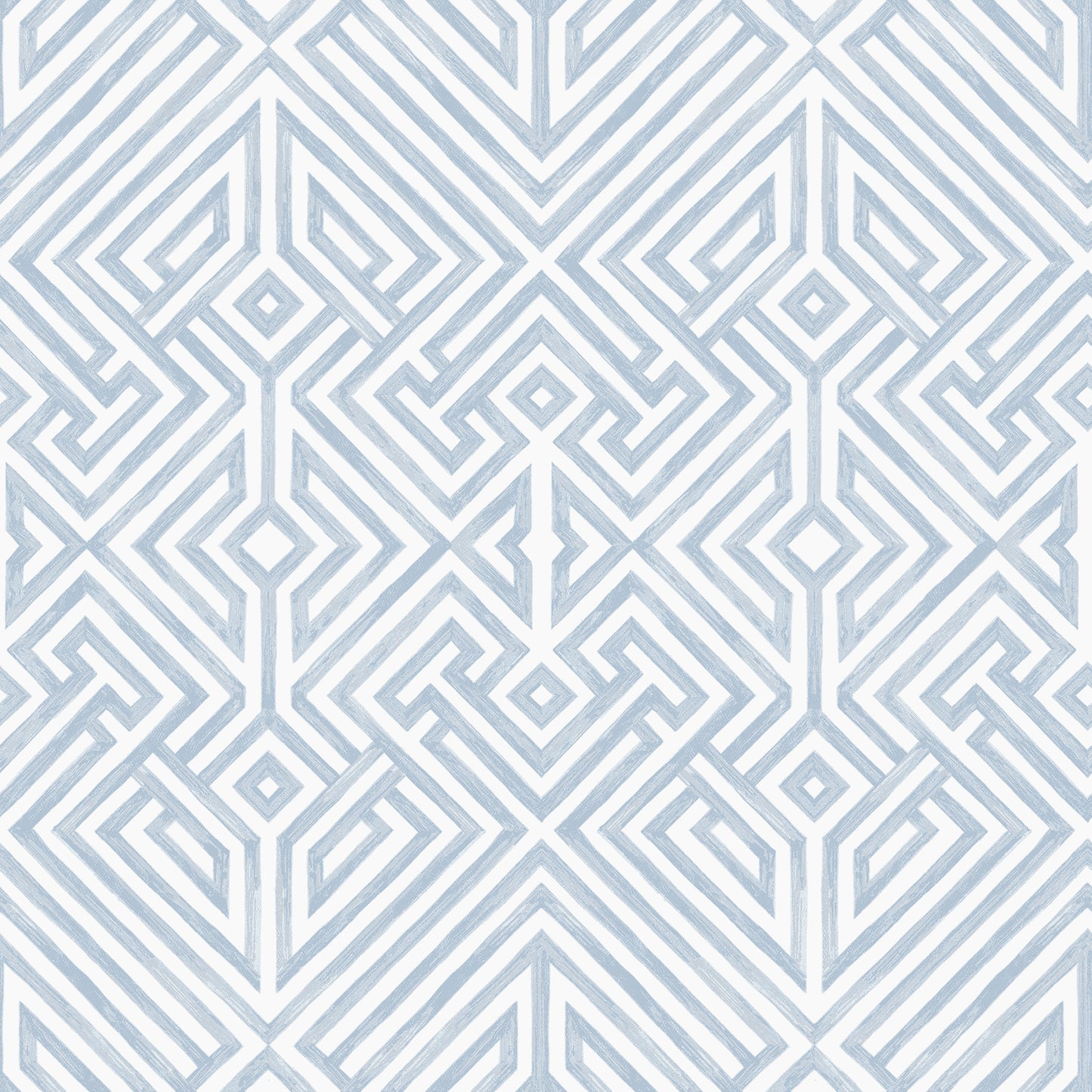 A-Street Prints Lyon Blue Geometric Key Wallpaper, 20.5-in by 33-ft