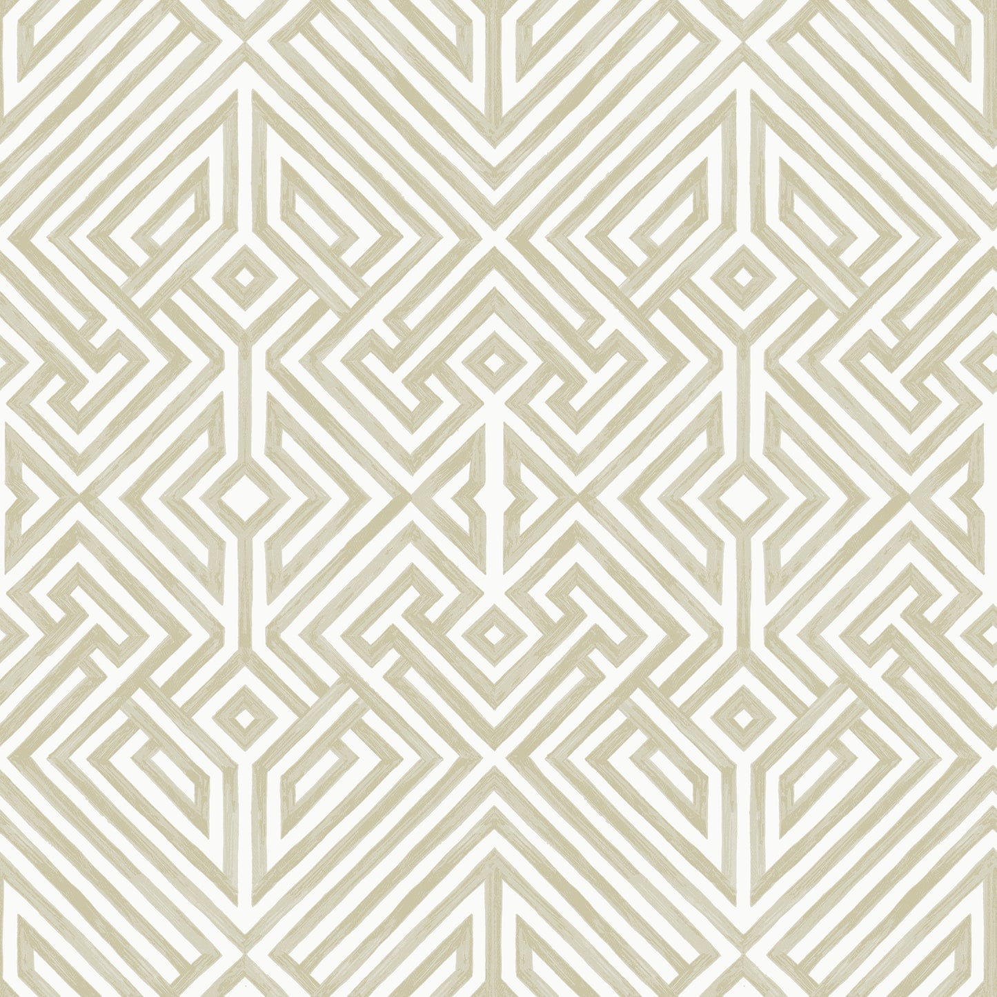 A-Street Prints Lyon Gold Geometric Key Wallpaper, 20.5-in by 33-ft