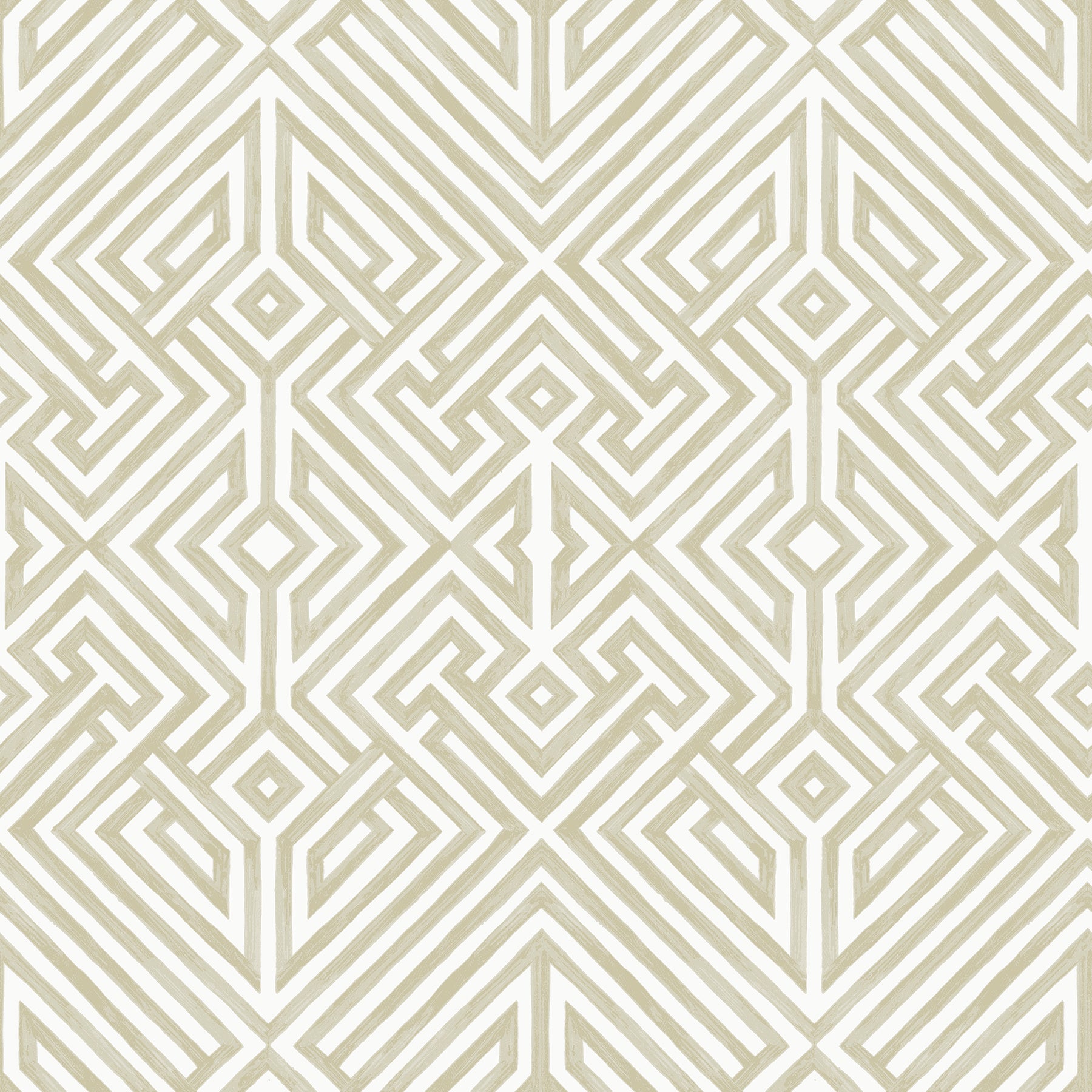 A-Street Prints Lyon Gold Geometric Key Wallpaper, 20.5-in by 33-ft