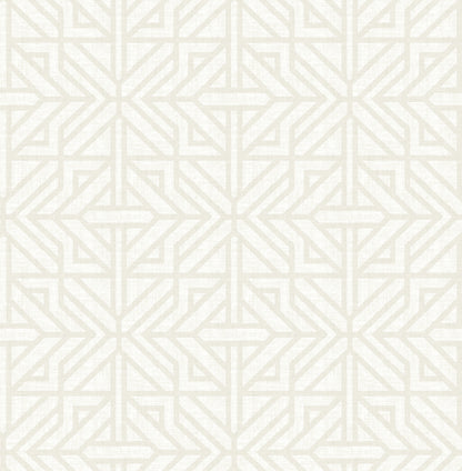 A-Street Prints Hesper Ivory Geometric Wallpaper, 20.5-in by 33-ft