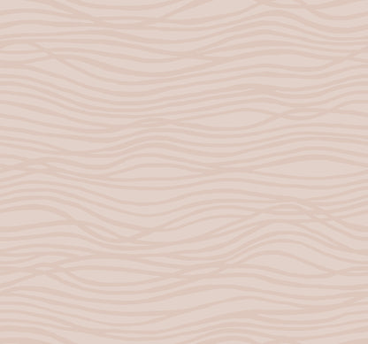 A-Street Prints Galyn Rose Gold Pearlescent Wave Wallpaper, 27-in by 27-ft