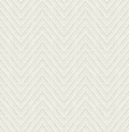 A-Street Prints Glynn Silver Chevron Wallpaper, 20.5-in by 33-ft