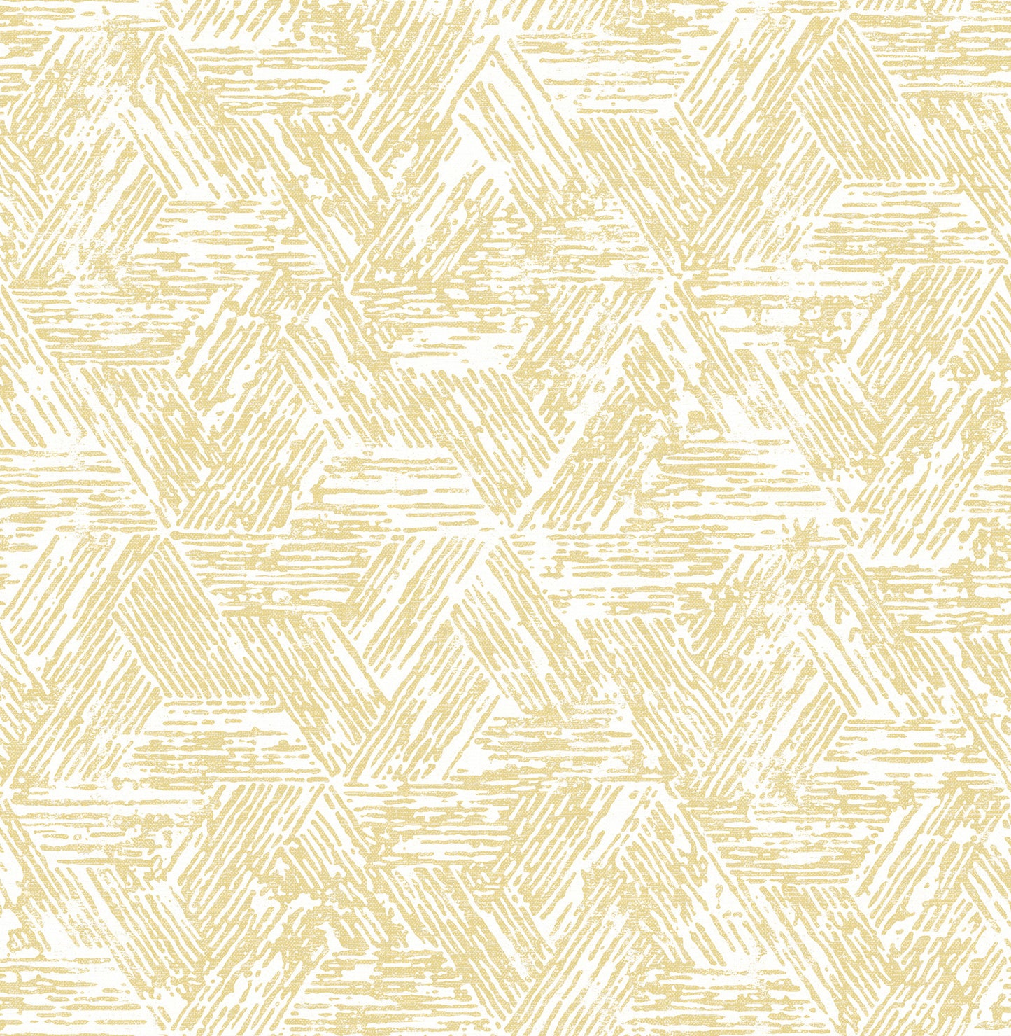 A-Street Prints Retreat Yellow Quilted Geometric Wallpaper, 20.5-in by 33-ft