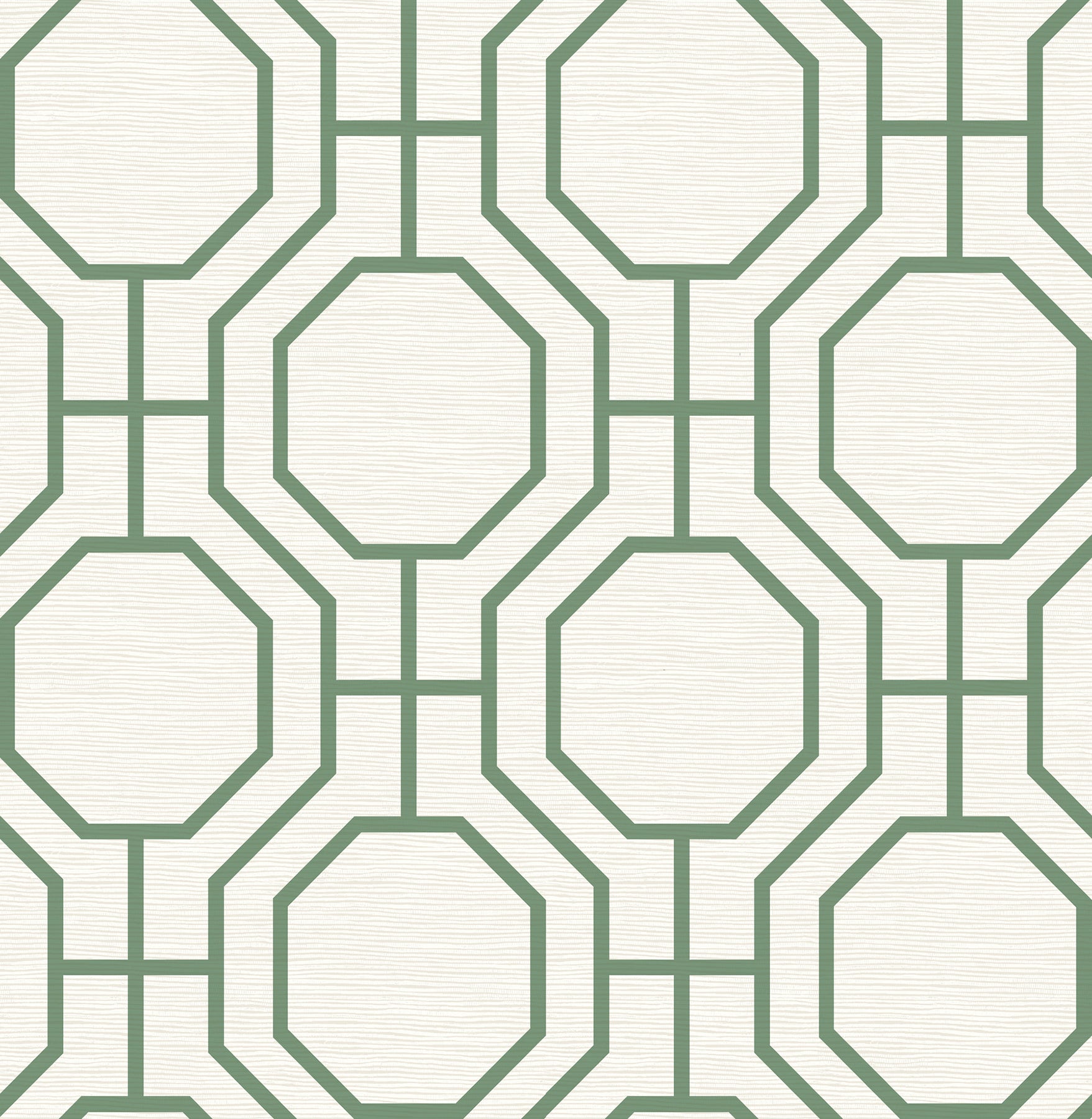 A-Street Prints Manor Green Geometric Trellis Wallpaper, 20.5-in by 33-ft