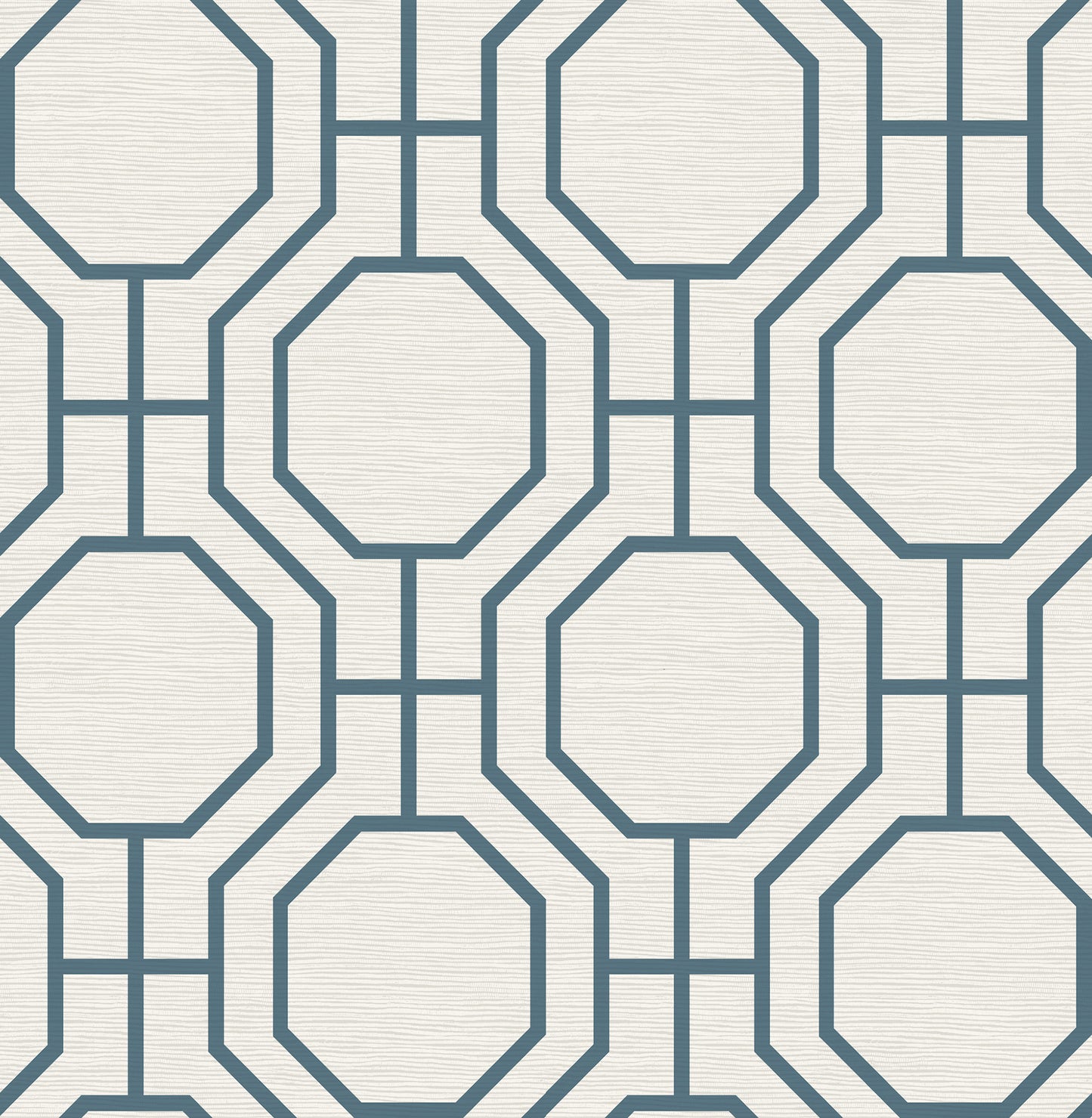 A-Street Prints Manor Blue Geometric Trellis Wallpaper, 20.5-in by 33-ft