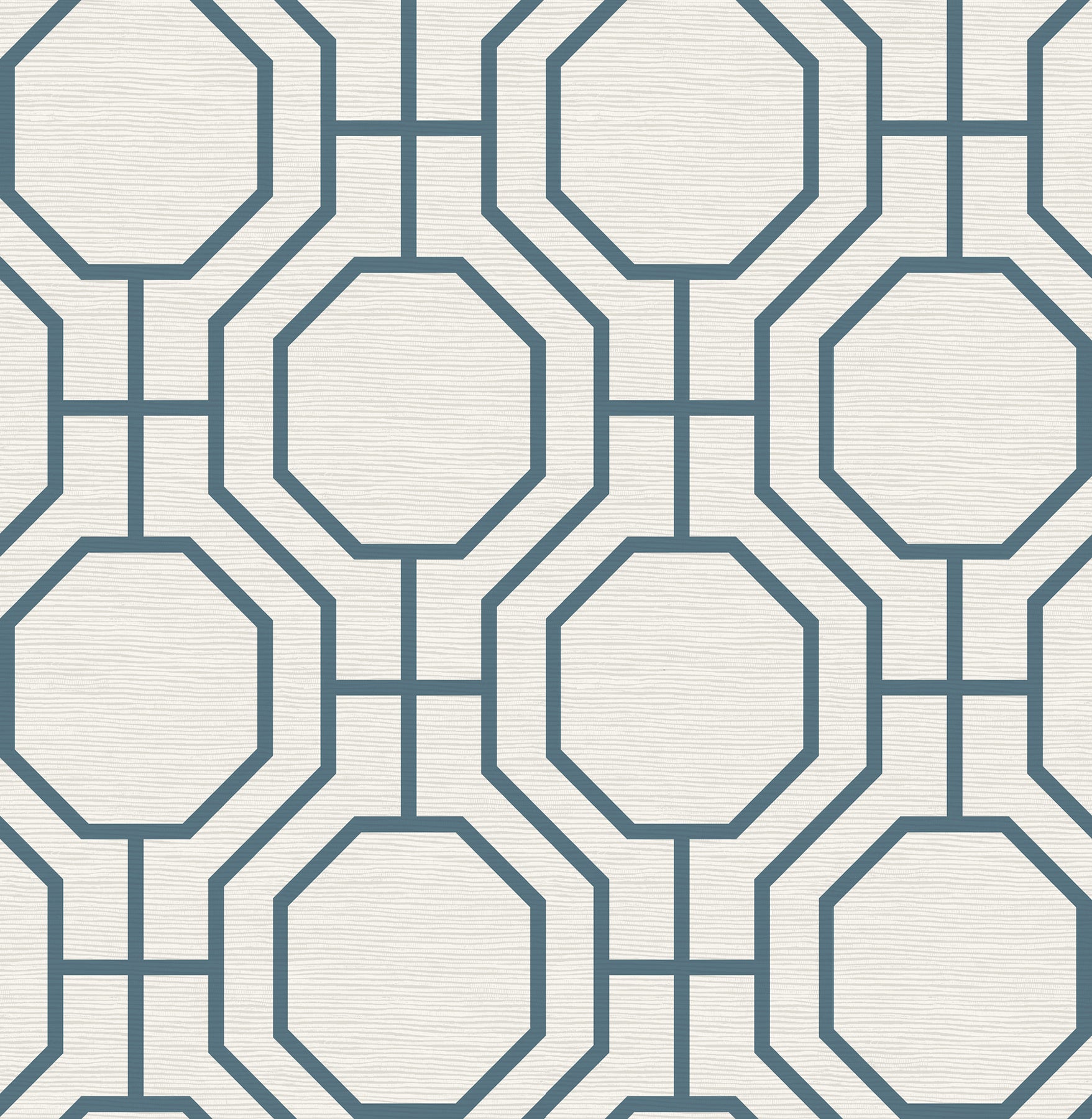 A-Street Prints Manor Blue Geometric Trellis Wallpaper, 20.5-in by 33-ft