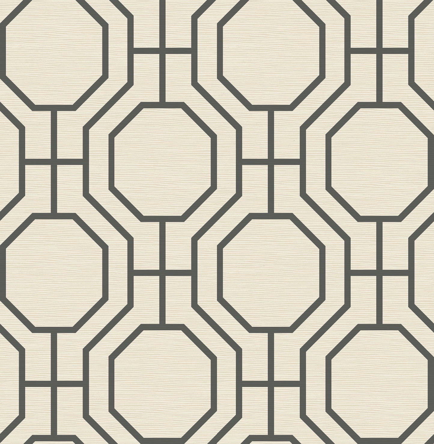 A-Street Prints Manor Black Geometric Trellis Wallpaper, 20.5-in by 33-ft