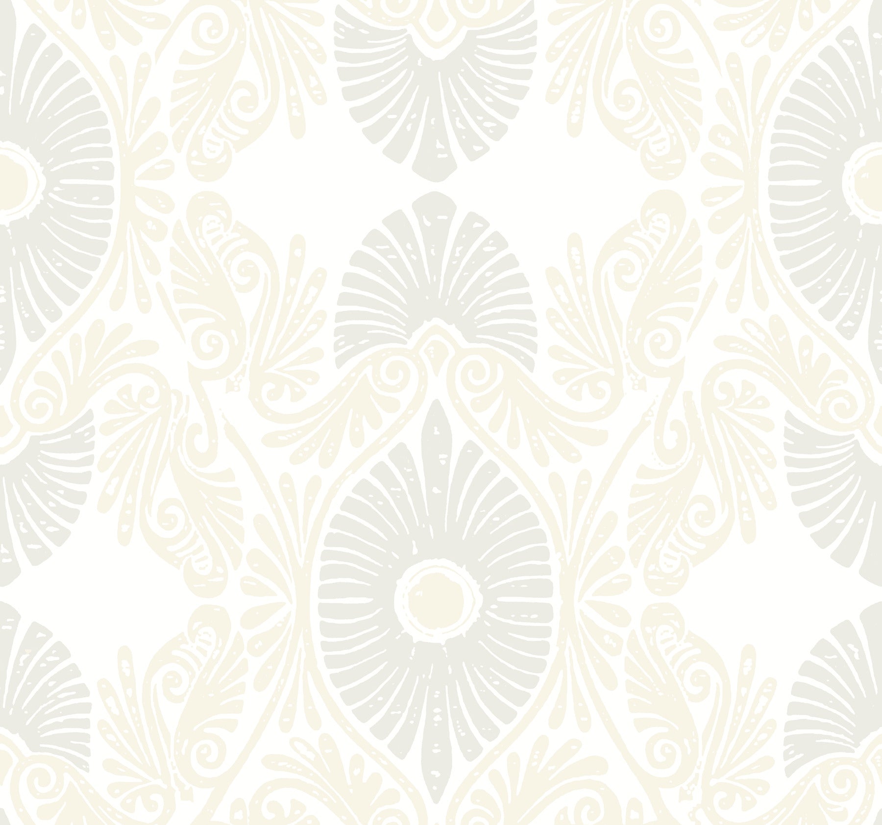 A-Street Prints Villa Bone Embellished Ogee Wallpaper, 27-in by 27-ft