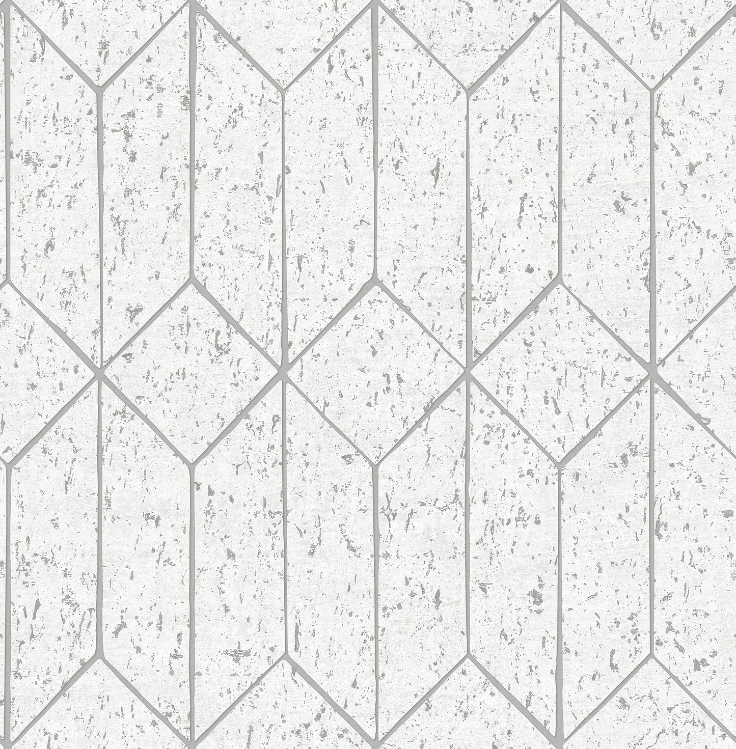 Advantage Hayden White Concrete Trellis Wallpaper, 20.5-in by 33-ft