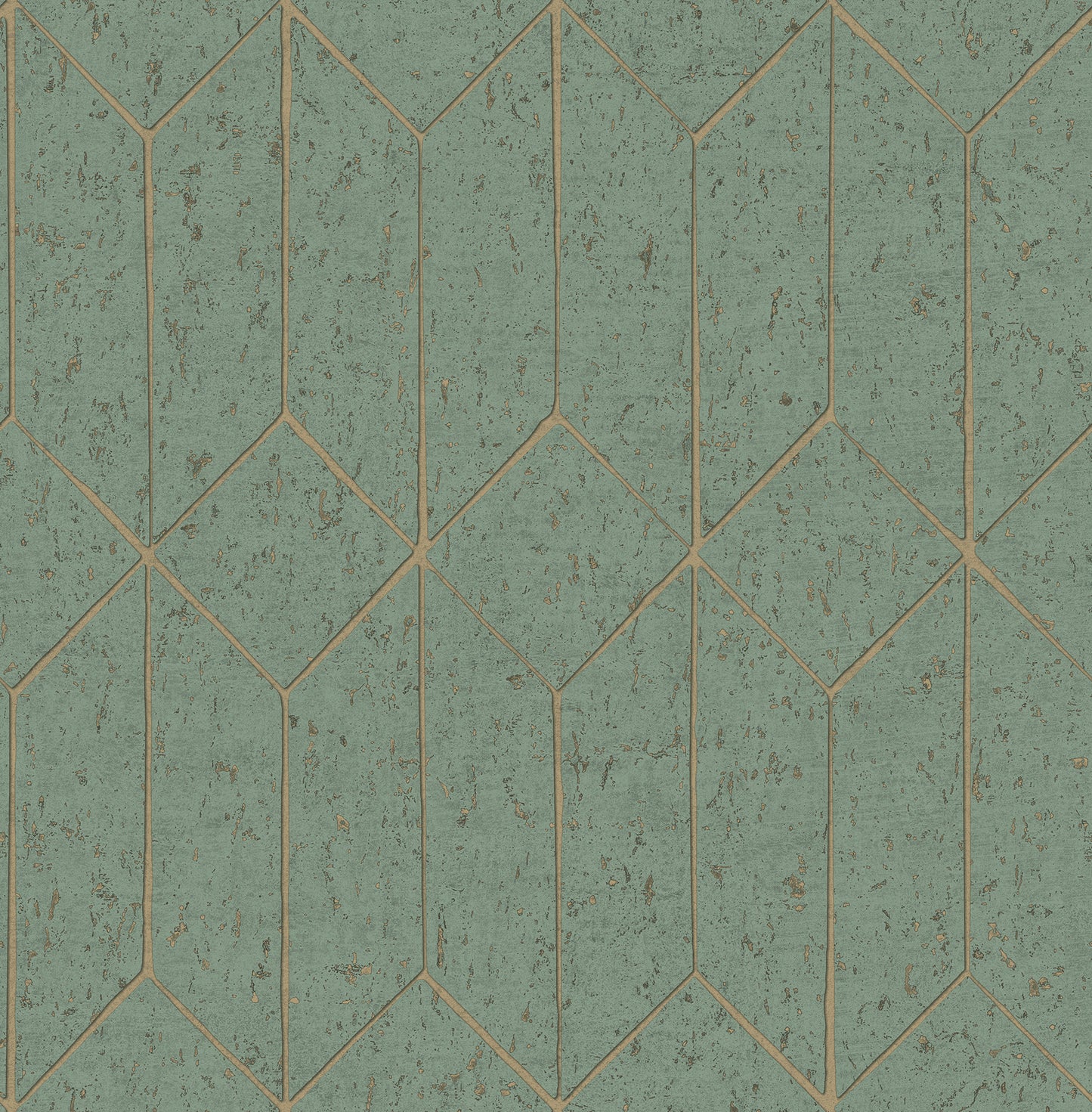 Advantage Hayden Mint Concrete Trellis Wallpaper, 20.5-in by 33-ft