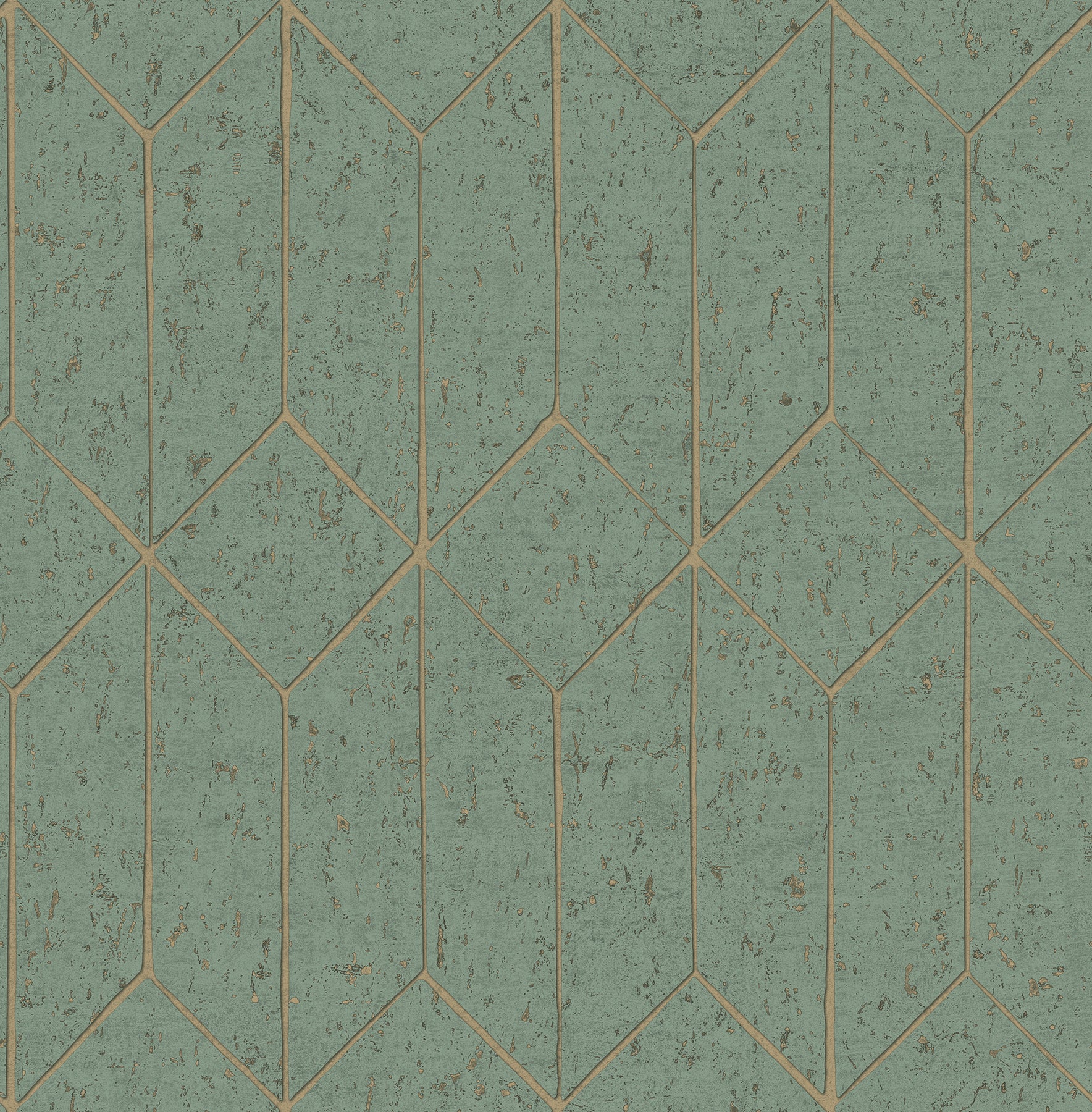 Advantage Hayden Mint Concrete Trellis Wallpaper, 20.5-in by 33-ft