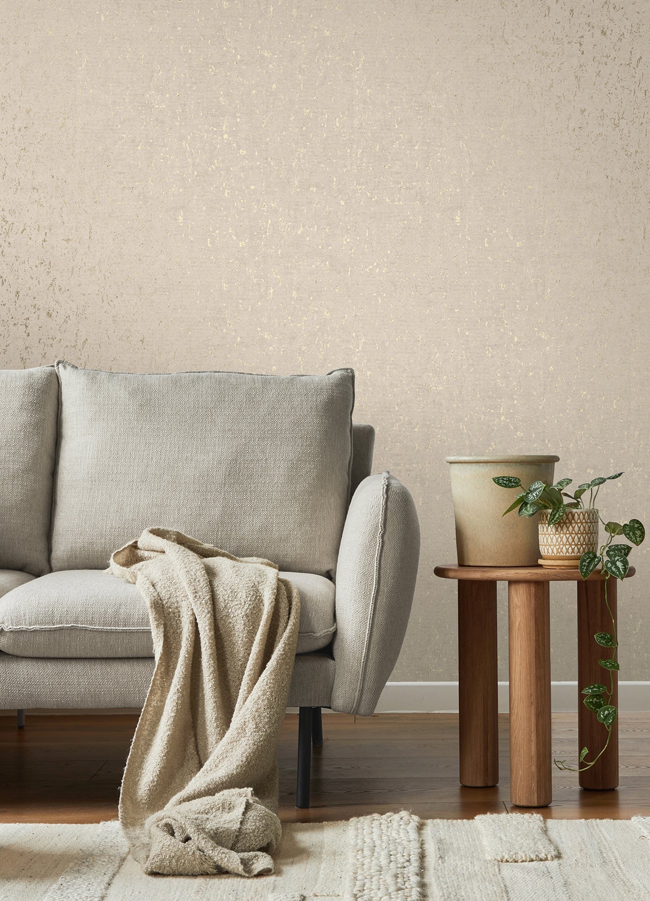 Advantage Callie Bone Concrete Wallpaper, 20.5-in by 33-ft