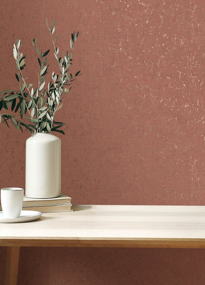 Advantage Callie Raspberry Concrete Wallpaper, 20.5-in by 33-ft