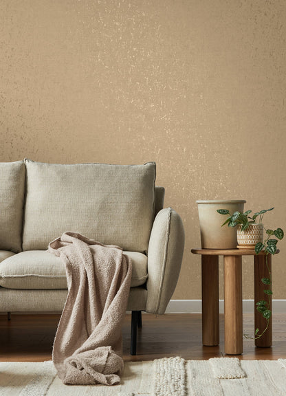 Advantage Callie Light Brown Concrete Wallpaper, 20.5-in by 33-ft