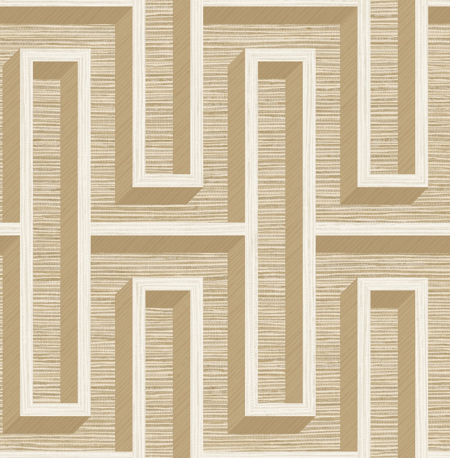 Advantage Henley Taupe Geometric Grasscloth Wallpaper, 20.5-in by 33-ft