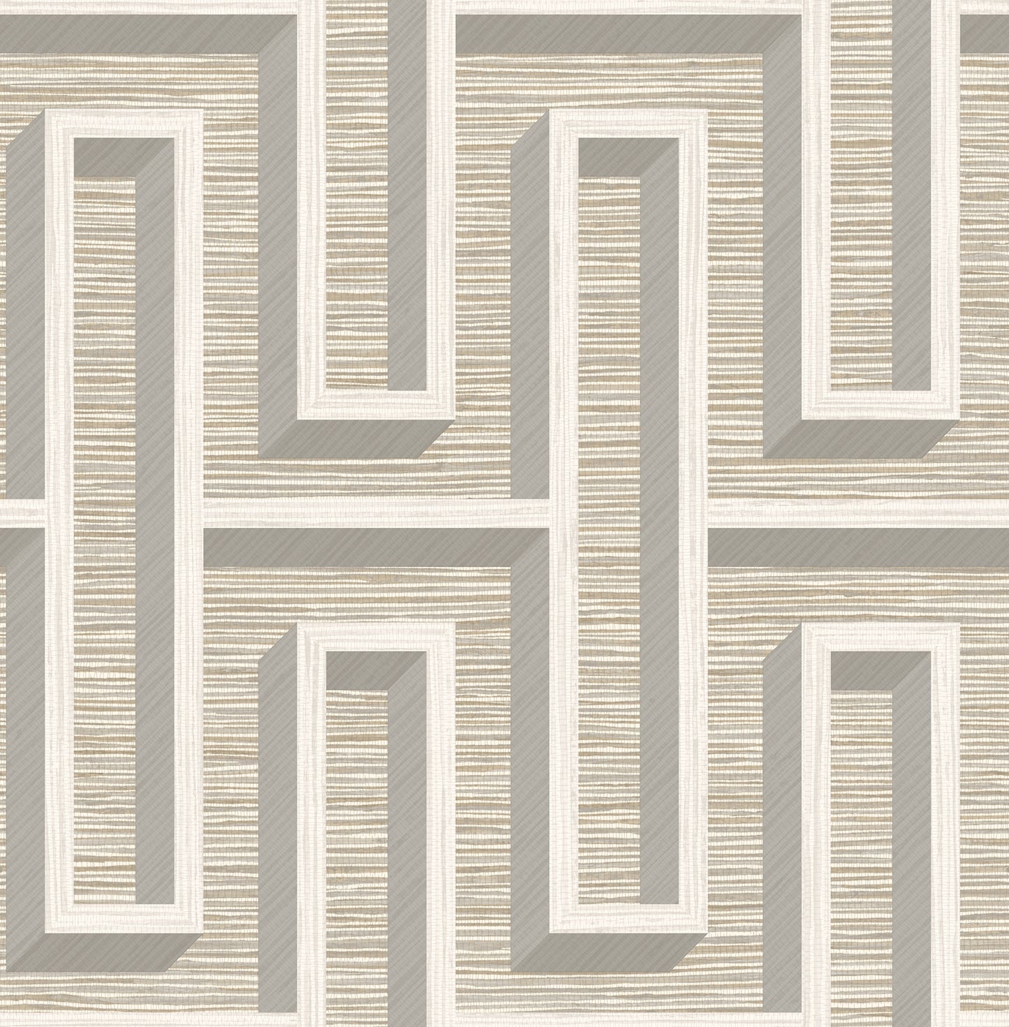 Advantage Henley Wheat Geometric Grasscloth Wallpaper, 20.5-in by 33-ft