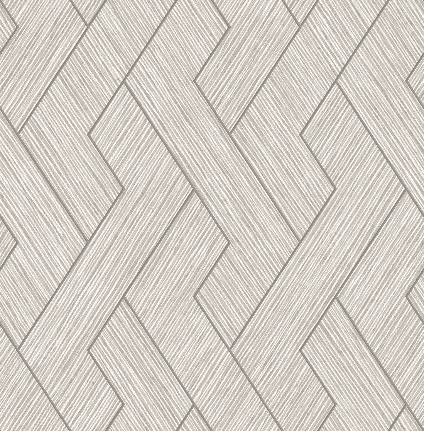 Advantage Ember Light Grey Geometric Basketweave Wallpaper, 20.5-in by 33-ft